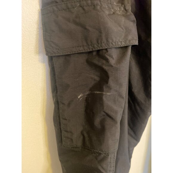 Mens Black Cargo Snow Pants W/ Elastic Waistband Size L - Picture 6 of 8